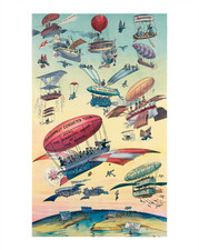 Affiche futuriste de voyage