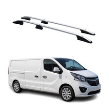 Barres de toit longitudinales pour Renault Trafic 2014-2024 L2 Long Alu Gris