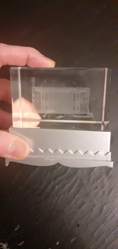 Presse papier verre gravé - presse,