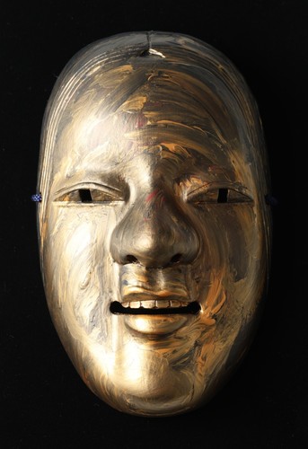 Ancien masque japonais bois - ancien,