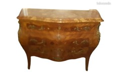 Commode 3 tiroirs Louis XV marqueté bois de rose