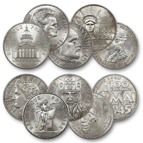 Lot pièces 100 francs - lot, de