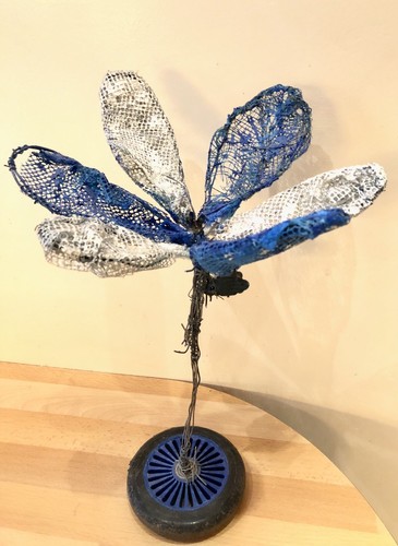 Sculpture fleur fil fer - de,