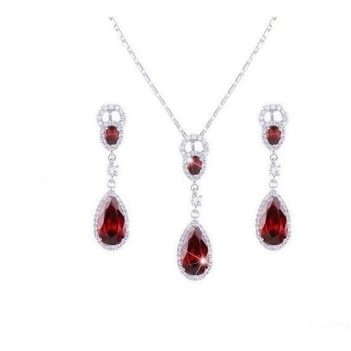 Parure 3pc argent goutte - argent, bo