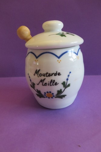 Ancien pot moutarde porcelaine - ancien,