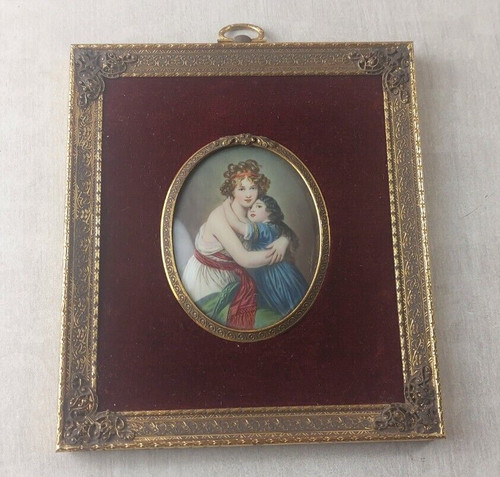 Ancien portrait miniature