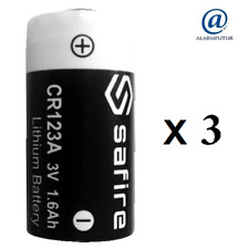 Lot de 3 piles lithium professionnelle CR123A SAFIRE (vrac/bulk) 3 v en 1600 mAh