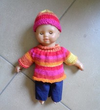 vêtements POUPON COROLLE 30 CM NEUF pantalon pull  bandeau reborn ou autres