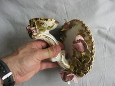 Beau bougeoir mural en faïence italienne ancienne Albisola signée V. Mazzotti