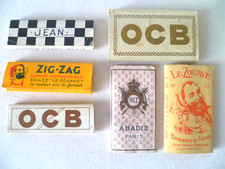 6 ANCIENS PAQUETS DE PAPIER A CIGARETTES ZIG ZAG JEAN OCB LE ZOUAVE ABADIE (9)