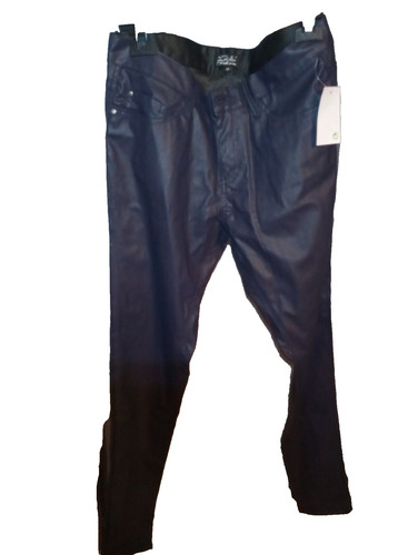 Pantalon femme faux cuir - , bleu