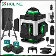 Niveau Laser avec 1.2M Trepied 2 Batterie 4D 16 Lignes Vert Rotatif Laser Level