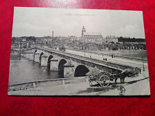 Magnifique CPA animée - 41 - Blois - Le pont sur la Loire - Charette à bois