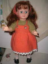 Poupée Marie-françoise Petitcollin  tenue au crochet -