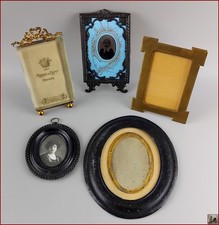 Cadres Porte Photos Métal Repoussé, Laiton Doré Nœud, Carton, Ferrotype, CDV...