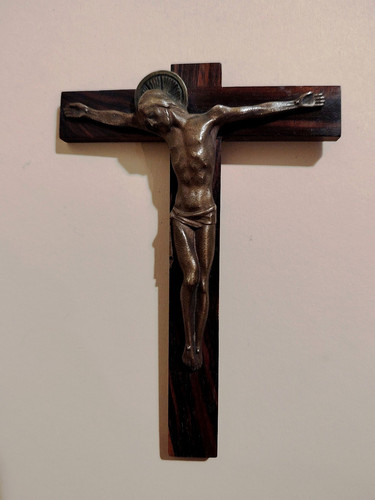 Crucifix art deco christ - art,