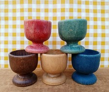 Coquetiers vintages en bois x5