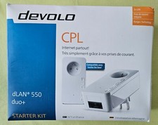 Prise Réseau CPL Devolo dLAN 550 Duo+ Starter Kit (2x Ports Fast Ethernet)