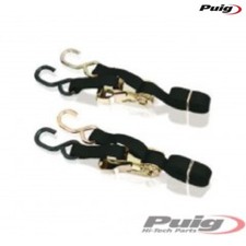PUIG 6274N Courroie Transport Moto Avec Crochets Noir Fixation Moto Scooter
