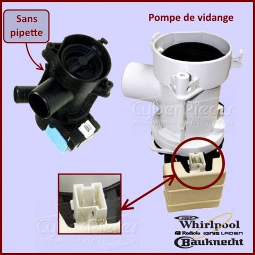 Pompe vidange whirlpool - vidange,