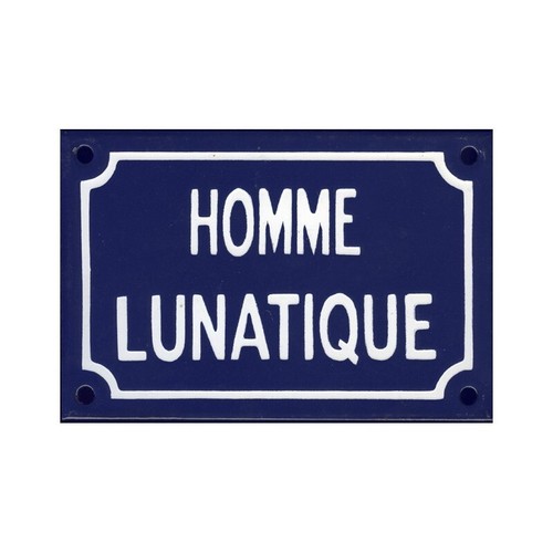 Plaque rue émaillée - de,