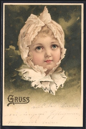 Visage une fille avec - fille,