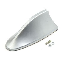 Antenne d'antenne signal radio AM/FM toit voiture style aileron requin argenté