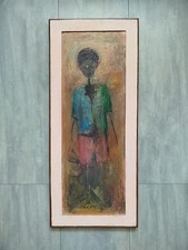 Tableau Tita Mbaye Sénégal Expressionnisme Enfant Art Africain Afrique 