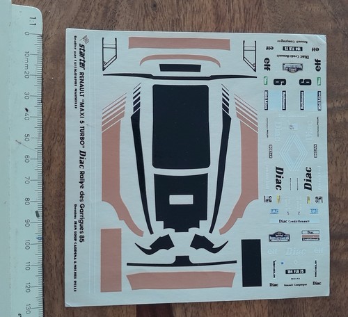 Decals renault turbo - 5, maxi