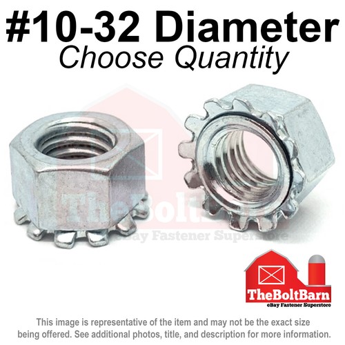Lock hex nuts - #10-32,
