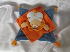 Doudou ours Indidous, orange, bleu marine, Doudou et Compagnie (Cie)