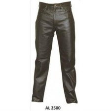 Mens Black Leather Plain Five