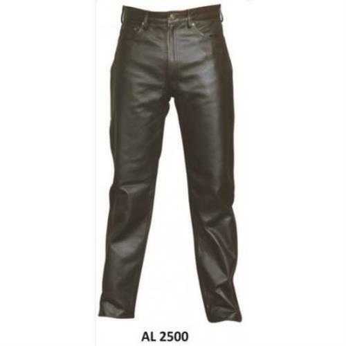 Mens black leather plain five - black,