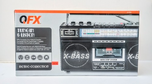 Qfx boombox black 22u - boombox, j-22u
