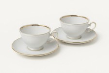 Lot de 2 tasses et sous-tasses en porcelaine Winterling – Schwarzenbach Bavaria