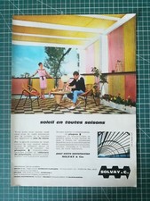 590 PUBLICITE ANCIENNE 1960 plaques ondulées translucides Solvay et cie