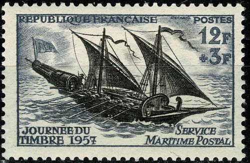 France 1957 journée timbre - journÉe, du