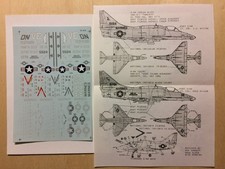 1/72 MICROSCALE 72-412 : DECALS F-4J/S PHANTOM II A-4M SKYHAWK USMC LOW VIS RARE