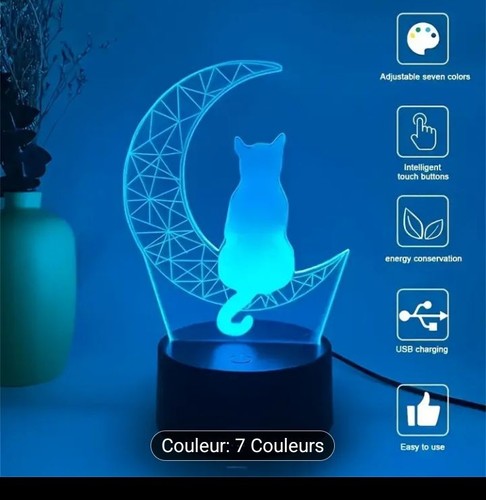 Veilleuse enfant motif chat - veilleuse,