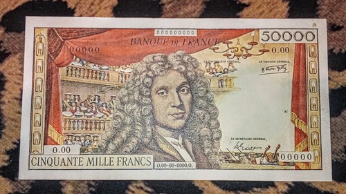 Billet 50000 francs - billet,