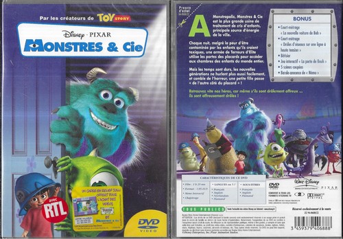 Dvd monstres cie walt - et,
