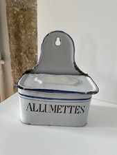 Ancienne boite a ALLUMETTES en tôle émaillée Émail Enamel Collection Cuisine