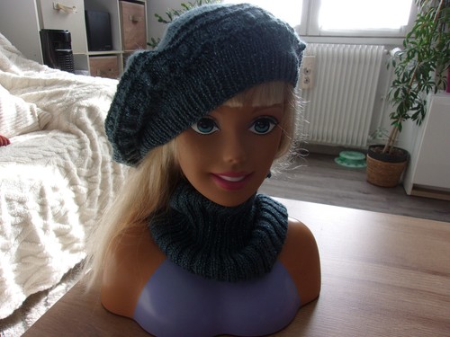 Ensemble bonnet genre béret - bonnet,