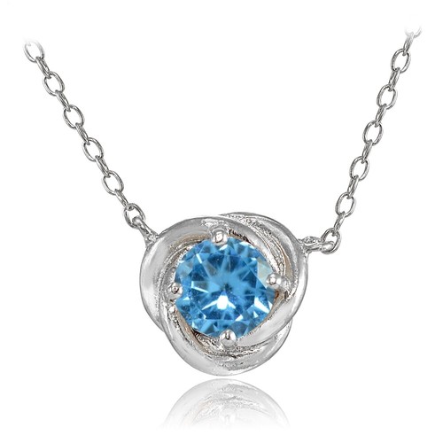 Argent sterling simulé topaze - argent,