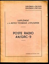Manuel technique TRS-2509 TM 11-269, manuel technique poste radio an/grc-9. 1956