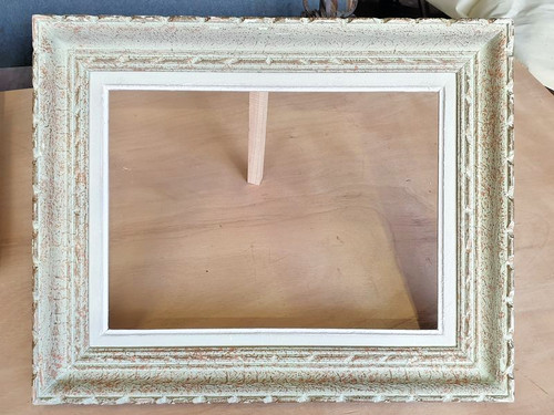 Cadre ancien bois - peint, pour
