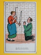 CPA HUMOUR Illustration Dessin Signée TAM " Au CAFÉ tu tiens le CRACHOIR... "