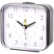 REVEIL CLASSIQUE A PILE - ANCHOR - DESIGN RECTANGULAIRE - NOIR - NEUF