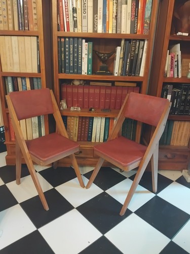 Paire chaises compas - de,