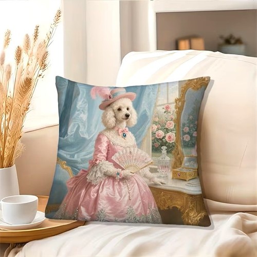 Housse coussin dame - de, caniche